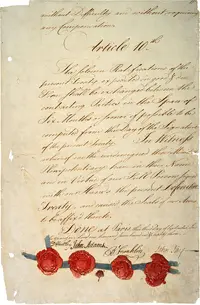 The Treaty of Paris signature